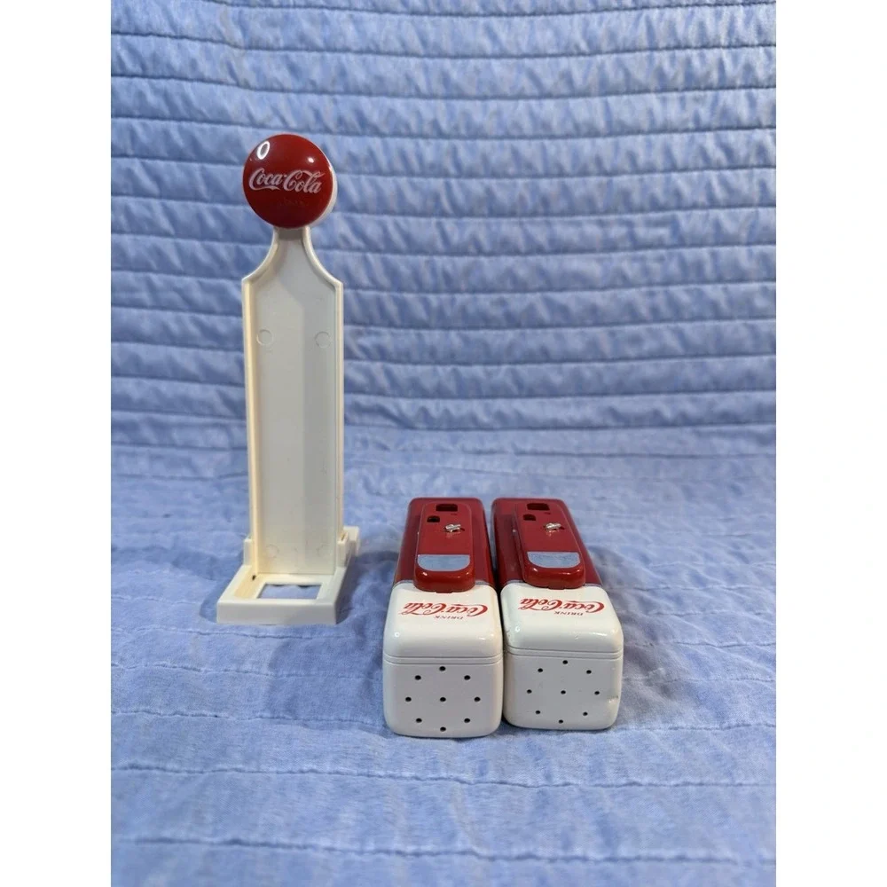 1993 | Coca-Cola Double Gas Pump Salt & Pepper Shakers | Vintage Décor